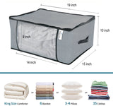 Organizer Bag Two-Way Zippers Cloth Storage Bag Water-resistant Wardrobe Space Saver HIgh Quality Non-Woven Fabric Fast Forward