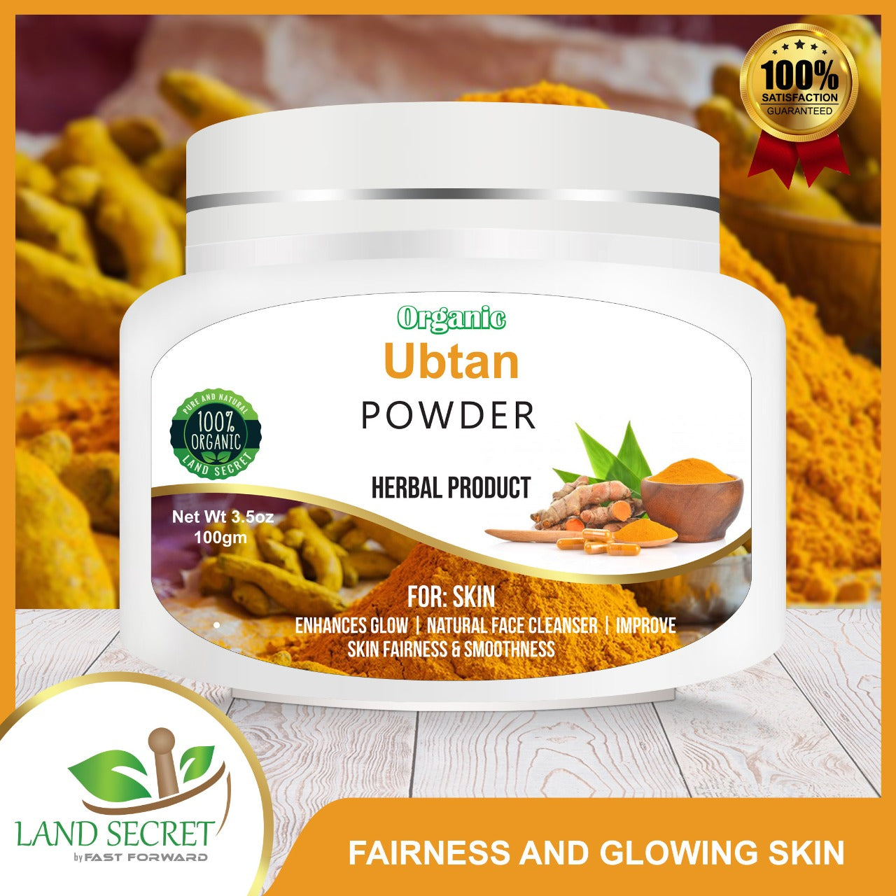 Ubtan Powder Herbals Ubtan Face Pack Powder Traditional Pakistani Ayurvedic Face Wash for Beautiful & Youthful Skin 100 gm Land Secret