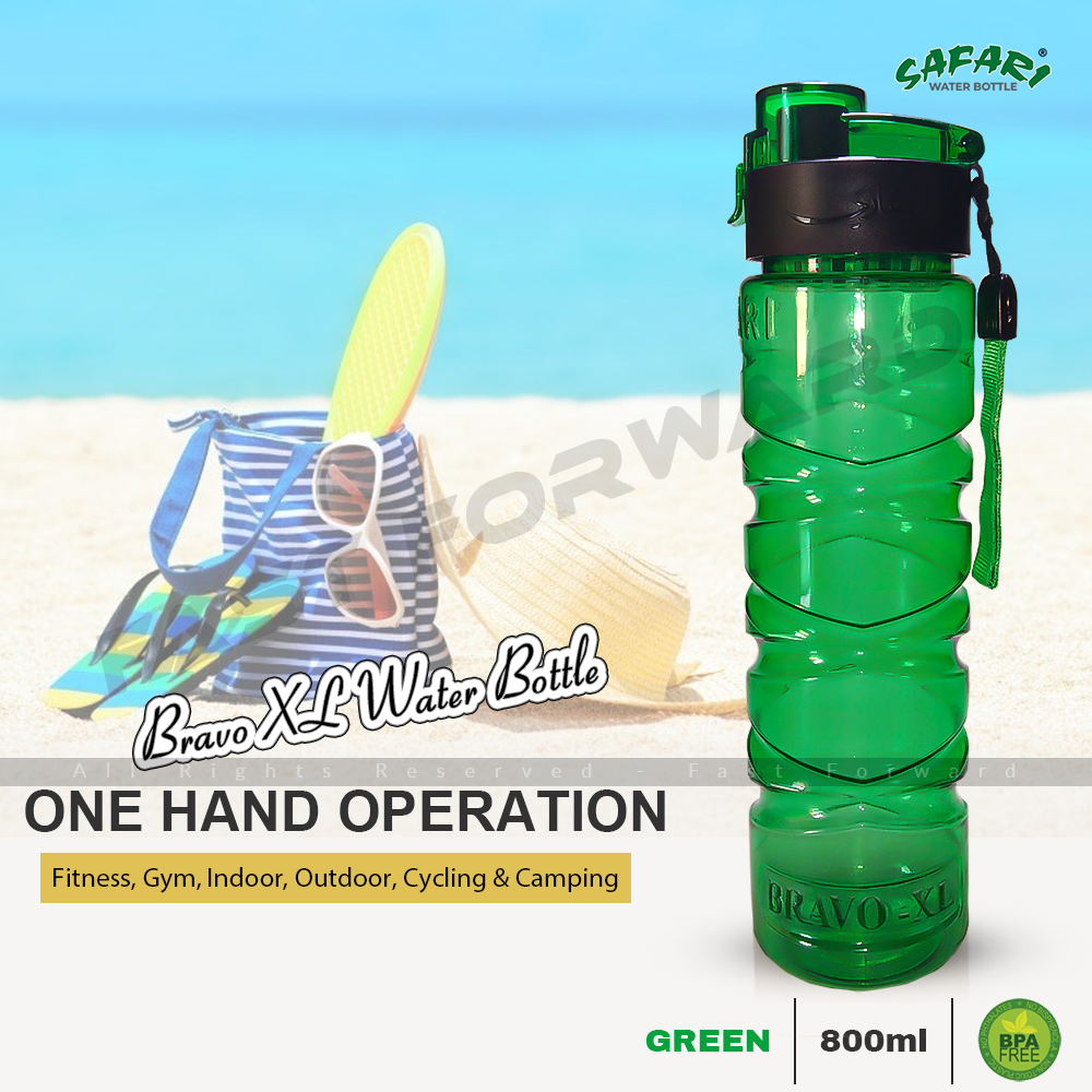 Bravo MAX Water Bottle With Leak Proof Flip Top BPA Free For Fitness Gym Indoor Outdoor Safari Bottles