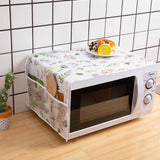 Microwave Oven Cover Kitchen Oil Dust Waterproof Double Pockets Fast Forward