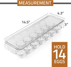 Egg Container For Refrigerator 14 Egg Container With Lid Handle Egg Holder Pack of 1 Fast Forward