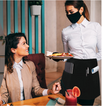 Waist Short Apron 3 Pocket for Men Women, Kitchen, Restaurant and Crafting Pack of 2 Fast Forward