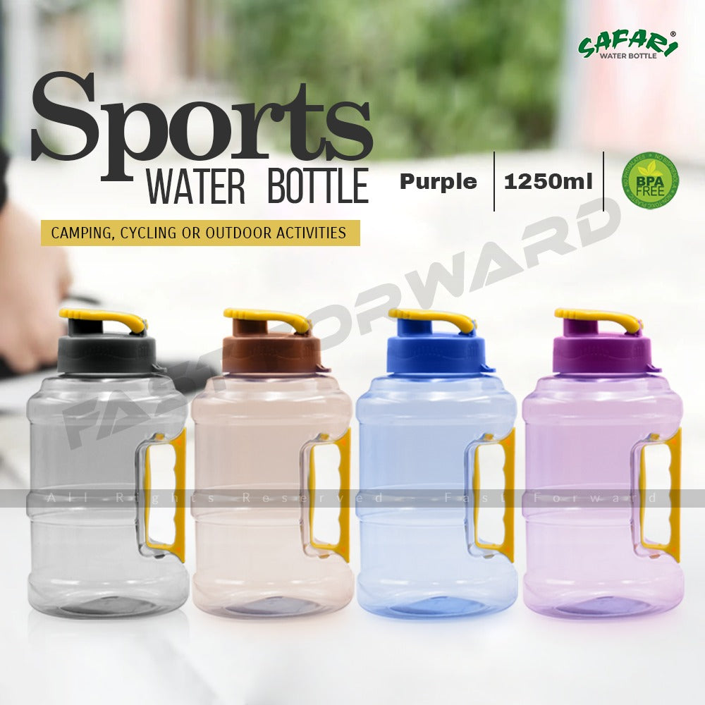 Safari Sports Water Bottle & Big Mouth Flip Top Strong Grip Bottle for Outdoor & Traveling Partner BPA FREE Safari Bottles