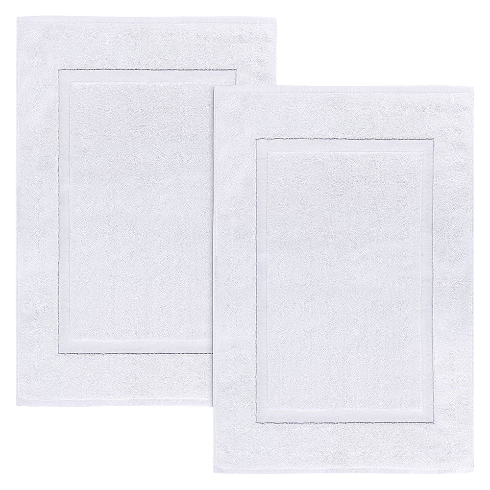 Bath Mats Cotton Banded 100% Ring Spun Cotton Pack of 2 Fast Forward