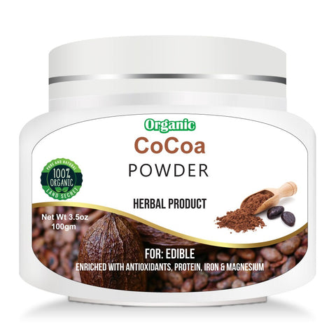 Organic Cacao Powder, Dutch-Process Cocoa Powder, Baking Cocoa Powder, % 100 Natural 100 gm Land Secret