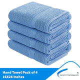 Extra Large Hand Towels 100% Cotton 16 X 28 inches Pack of 4 Fast Forward
