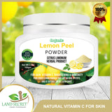 Land Secret Lemon Peel Powder for DIY Beauty Products - Detoxifies and Brightens Skin 100g