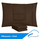 Pillowcases 2 Pack Envelope Closure Soft Brushed Microfiber Fabric Pillow Covers Fast Forward