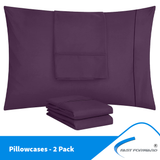 Pillowcases 2 Pack Envelope Closure Soft Brushed Microfiber Fabric Pillow Covers Fast Forward